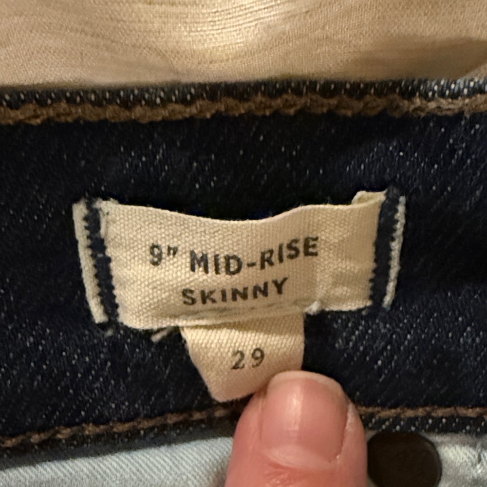 Madewell Dark Indigo Skinny Jeans - Picture 3 of 4